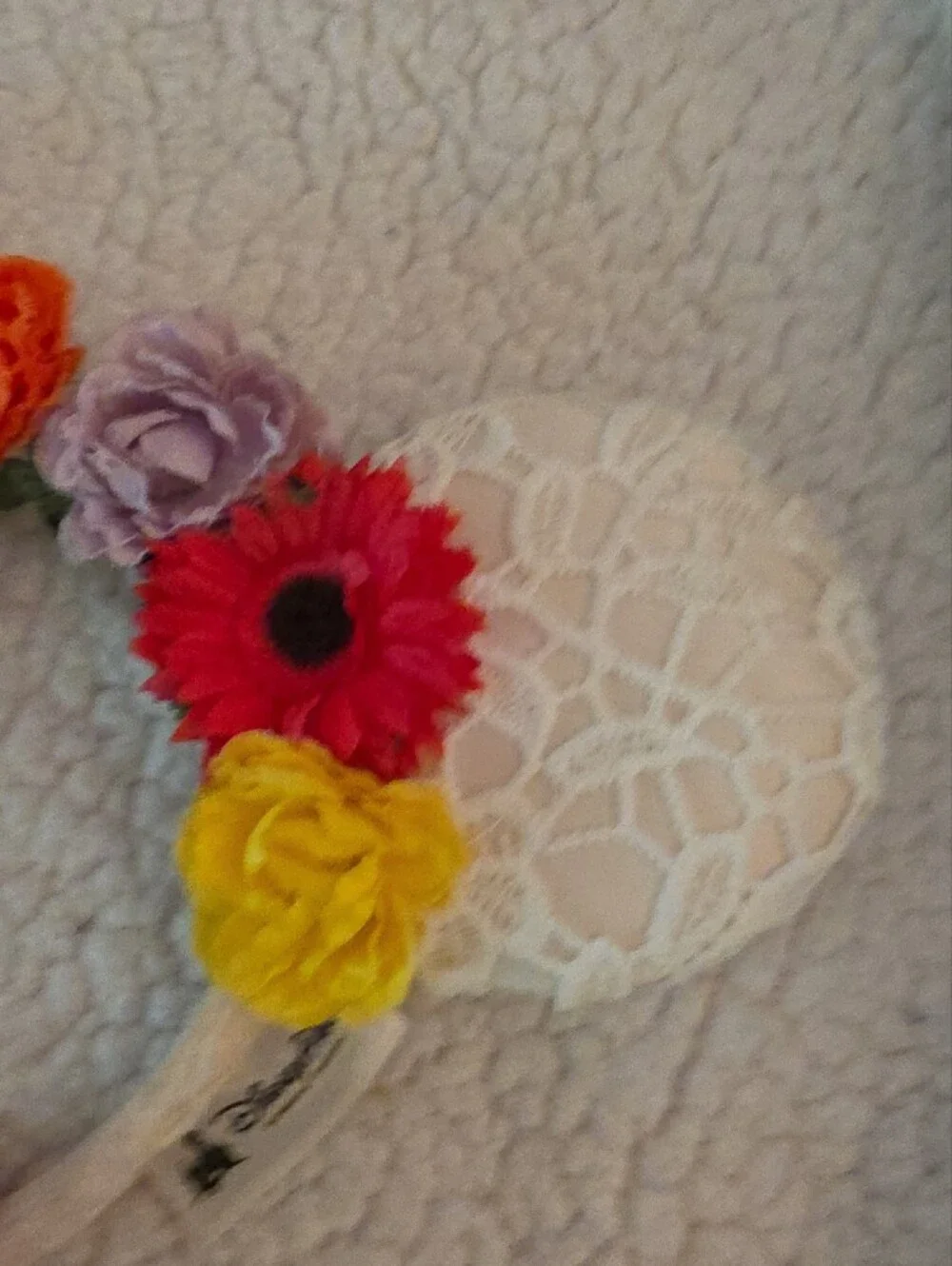 Disney Lace Floral Mouse Ear Headband - Blue, Pink, Orange, Purple, Red, Yellow